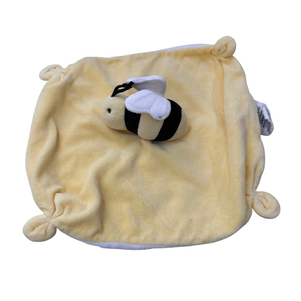 Burt's Bees Baby Lovey Bumble Bee Plush Stuffed Animal Security Blanket Yellow